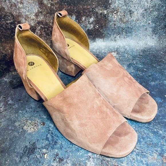 H London Women's Suede Heel - Pink - Picture 2 of 8